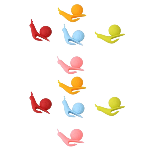 10Pack Cute Snail Shape Silicone Cup Hanger Tool Tea Bag Holder