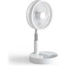 Mini Desktop Battery Fan, Rechargeable Battery Desk 4 Adjustable Speeds, Standing Fan