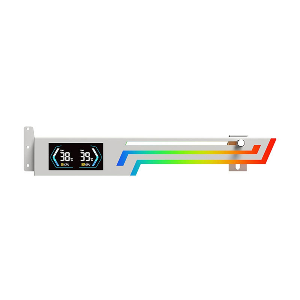 Temperature Display Graphics Card Bracket 5V 3Pin Argb Aura Sync White 4713866713866