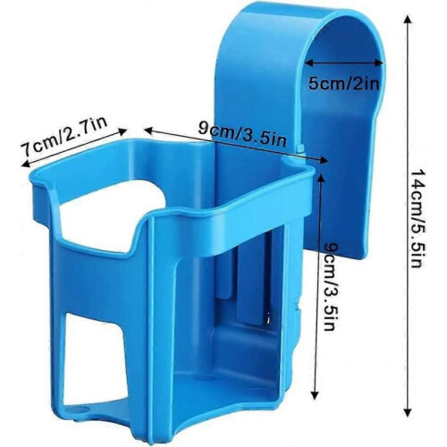 2 Pack Plastic Pool Cup Holders, Multifunctional Pool Drink Holders, Poolside Cup Holders Fit Most Swimming Pools (blue) 1