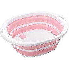 Pet Bath Tub Foldable And Drainable Small Dog And Cat Bath Tub Pink