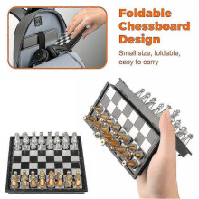 Portable Magnetic Travel Chess Game Set with Folding Chess Board,educational Toys Gifts for Kids Adults