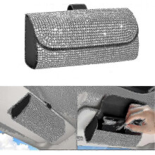 Sunglass Holder for Car Sun Visor Glasses Holder Auto Eyeglasses Storage Car Glasses Case Sunglasses Clip for Car Visor Bling Decoration Car Interior