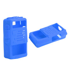2 pezzi di custodia in silicone mini per walkie-talkie UV-5R blu