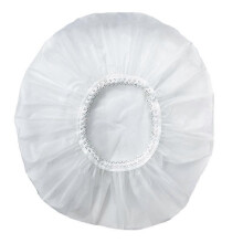 1pcs Household Waterproof Shower Cap, Swimming Cap, Hotel Elastic Shower Cap Hair Set (white)