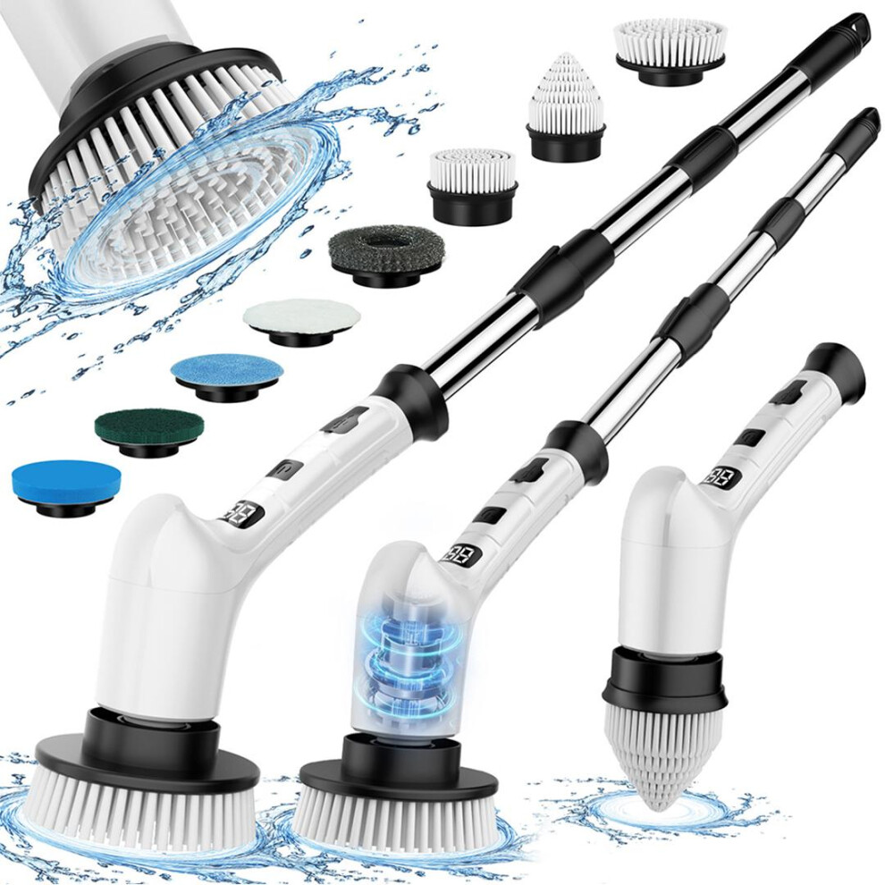 8 in 1 Cordless Handheld Electric Spin Scrubber with Long Handle-image-OPC-PJT6JSB-NEW