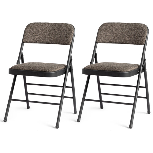 2pcs Padded Folding Chairs Office Conference Event Soft Seat Multi-purpose