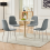 AINPECCA Set of 2 Grey PU Leather Dining Chairs Kitchen 9