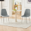 AINPECCA Set of 4 Grey PU Leather Dining Chairs Kitchen 10