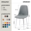 AINPECCA Set of 4 Grey PU Leather Dining Chairs Kitchen 3