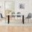 AINPECCA Set of 4 Grey PU Leather Dining Chairs Kitchen 9