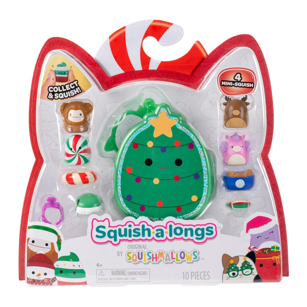 Squishmallows Squish-a-longs Christmas Holiday Clip-a-longs 4-Pack (Style 2)-image-OPC-PJT6KMV-NEW