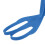 Snorkel frontale con bocchino in silicone 2x2cm Blu 6