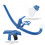 Snorkel frontale con bocchino in silicone 2x2cm Blu 10