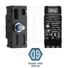 BG DM400AP 400W LED Dimmer Module 2 Way Push On Off Replacement