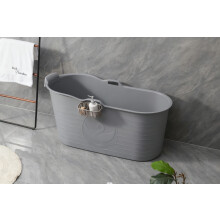 Fimous Bathtub Adults Freestanding Bath for Hot Bath and Ice Bath Grey