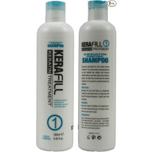 Keratin Hair Treatment Purifying Shampoo Conditioner & Keratin Hair Reconstructor Kerafill 280ml