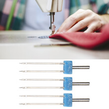 3 Stück Doppelnadeln aus Edelstahl zum Nähen und Sticken - Nadel- und Hakenstiche, Nähzubehör, 4 mm, 3 Stück pro Beutel