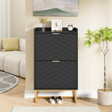 UEV Slim Shoe Storage Cabinet with 2 Flip Drawers