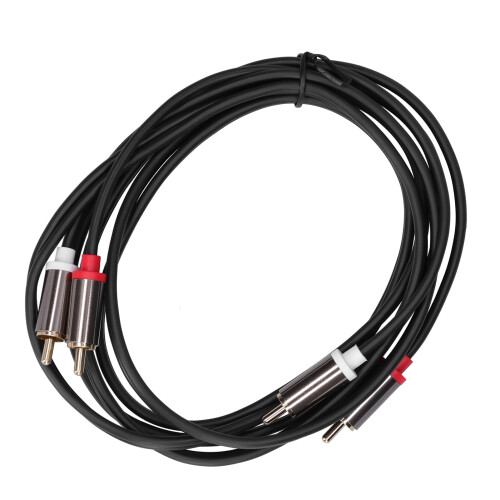 Cavo 2RCA maschio a 2RCA maschio 2 m/6,6 ft 5 mm oro 2