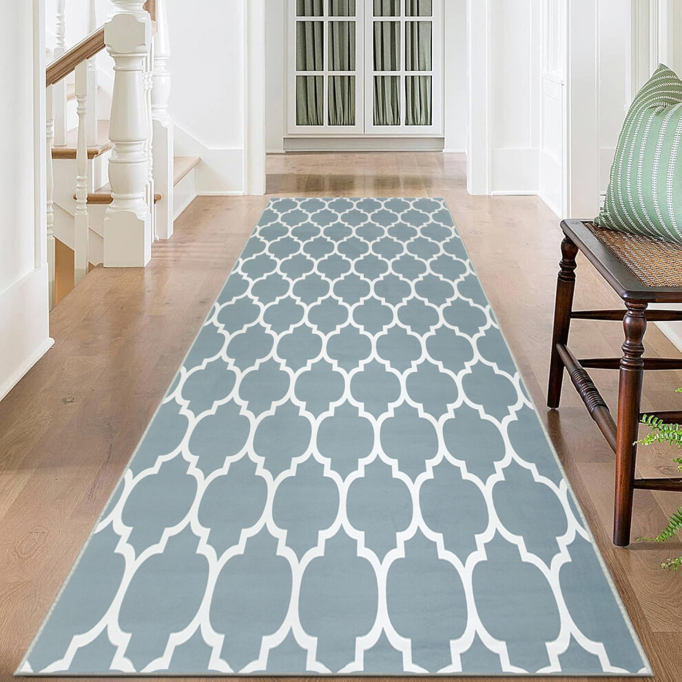 (80x300 cm, AVA- PRINTED RUG) Modern Non-Slip Rugs Printed Geometric Carpet Mat-image-OPC-PCMWQMP-NEW