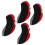 Set da 10 copri-testa in pelle per ferri da golf e putter rosso 7