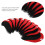 Set da 10 copri-testa in pelle per ferri da golf e putter rosso 6