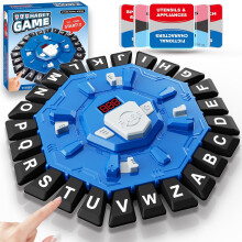 Word Game Family Board Games for Kids & Adults with 2 Modes,220 Topic Categories 24 Letters Pressing Game