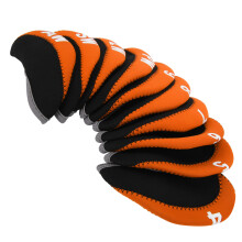 Ensemble de 10 pièces housses en cuir orange pour fers de golf