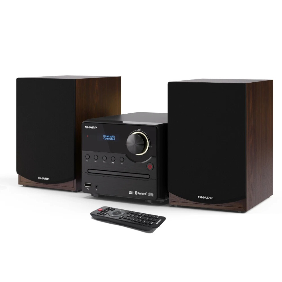 SHARP Micro Hi-Fi Sound System Stereo DAB+ FM Radio Bluetooth Input CD USB 45W