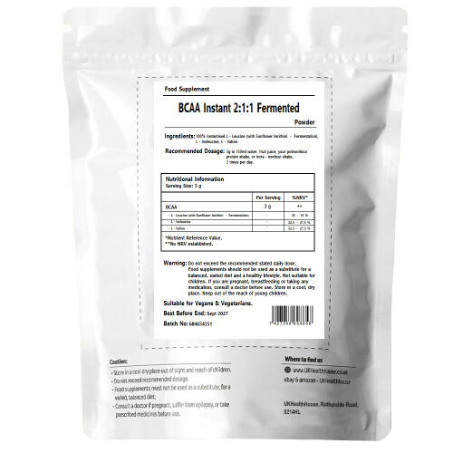BCAA Instant 2:1:1 Fermented Powder - 500g - Protein Powder Shake 1