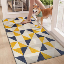 (60x110 cm, BRIO- PRINTED RUG) Modern Non-Slip Rugs Printed Geometric Carpet Mat