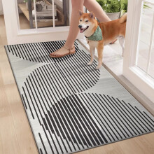 (60x110 cm, JETT- PRINTED RUG) Modern Non-Slip Rugs Printed Geometric Carpet Mat