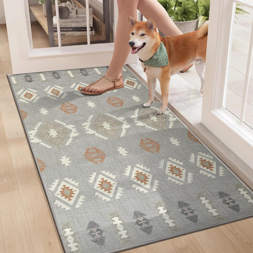 Imperial Rooms (60X110 Cm, Nova- Printed Rug) Modern Non-Slip Rugs Printed Geometric Carpet Mat Multicoloured