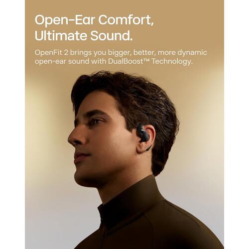 Shokz SHOKZ OpenFit 2 -Headphones,  Wireless Bluetooth with Microphone,iP55 2