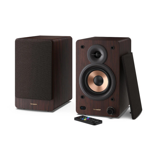 Sharp SHARP Bookshelf Speakers 2 Way Active 60W RMS 2x 30W Bluetooth USB Optical AUX