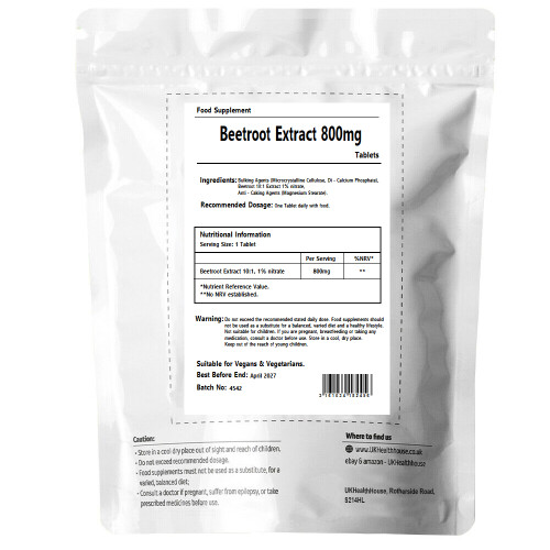 Beetroot Extract 800mg 120 Tablets | Natural Blood Pressure Red Cells 1