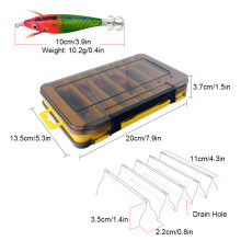 Ensemble de leurres crevette lumineux et colorés 10,2 g, 10 cm