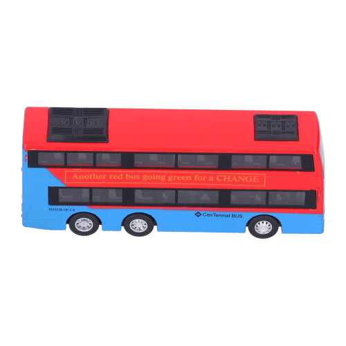 Set di 4 pezzi di autobus giocattolo in lega - veicoli pull-back, 3+ 2