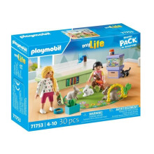 PLAYMOBIL 71753 Pet Store with Rabbit Enclosure, My Life, Animal Care, 30 Pieces, Suitable for Ages 4 and Up