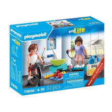 PLAYMOBIL 71806 Sportler und Fitnessgeräte, Fahrrad und Hanteln, Mein Leben, 32 Teile, Ab 4 Jahren