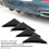 Black Glossy Shark Fin Rear Bumper Diffuser Lip Spoiler Kit with Screws 13