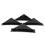 Black Glossy Shark Fin Rear Bumper Diffuser Lip Spoiler Kit with Screws 7