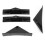 Black Glossy Shark Fin Rear Bumper Diffuser Lip Spoiler Kit with Screws 10