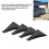 Black Glossy Shark Fin Rear Bumper Diffuser Lip Spoiler Kit with Screws 3