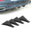 Black Glossy Shark Fin Rear Bumper Diffuser Lip Spoiler Kit with Screws 14