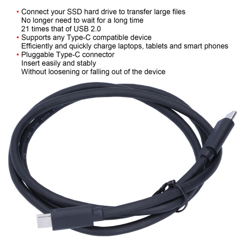 Cavo dati USB-C da USB-C a USB-C 1 m USB 3.1 Type-C Nero 2