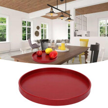 Assiette ronde en bois rouge de 27 cm, MDF, 234-290 g