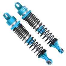 2 Stück 100 mm RC Metallstoßdämpfer-Set für HSP / RGT / Himoto / Redcat 1/10 RC Auto Blau