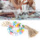 Fil de perles en bois; 100 g; Taille : 85 cm; Multicolore 6